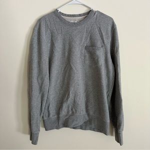 J.Crew gray pocket crewneck sweater